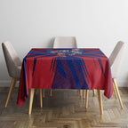 Western Bulldogs Australian Football Tablecloth Aggressive Bulldog Mascot - Bold Team Colors