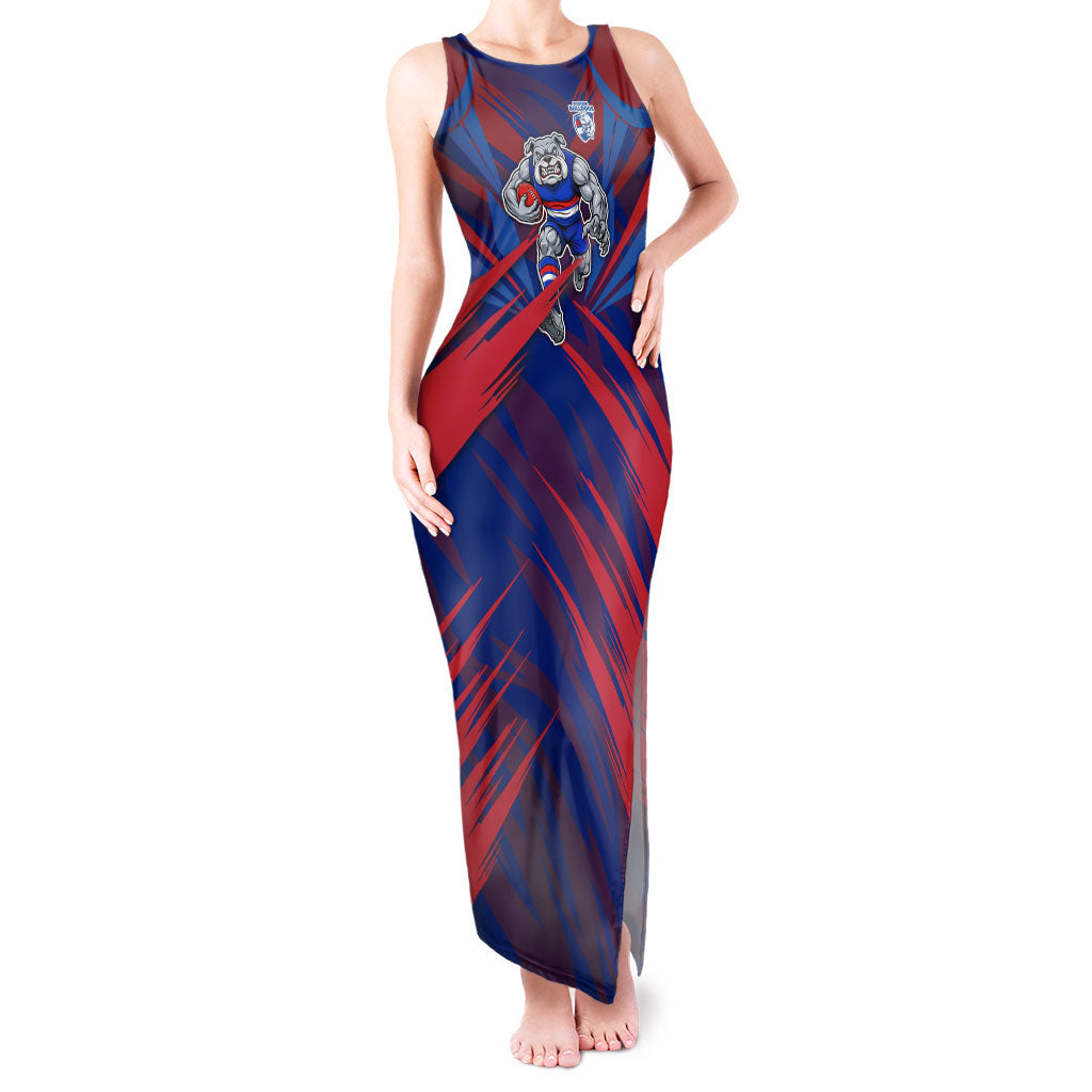 Western Bulldogs Australian Football Tank Maxi Dress Aggressive Bulldog Mascot - Bold Team Colors