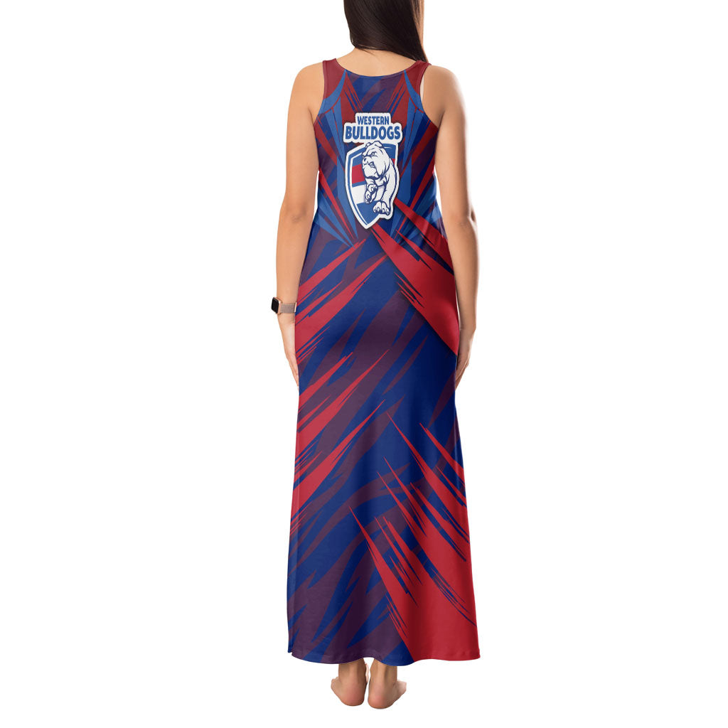Western Bulldogs Australian Football Tank Maxi Dress Aggressive Bulldog Mascot - Bold Team Colors