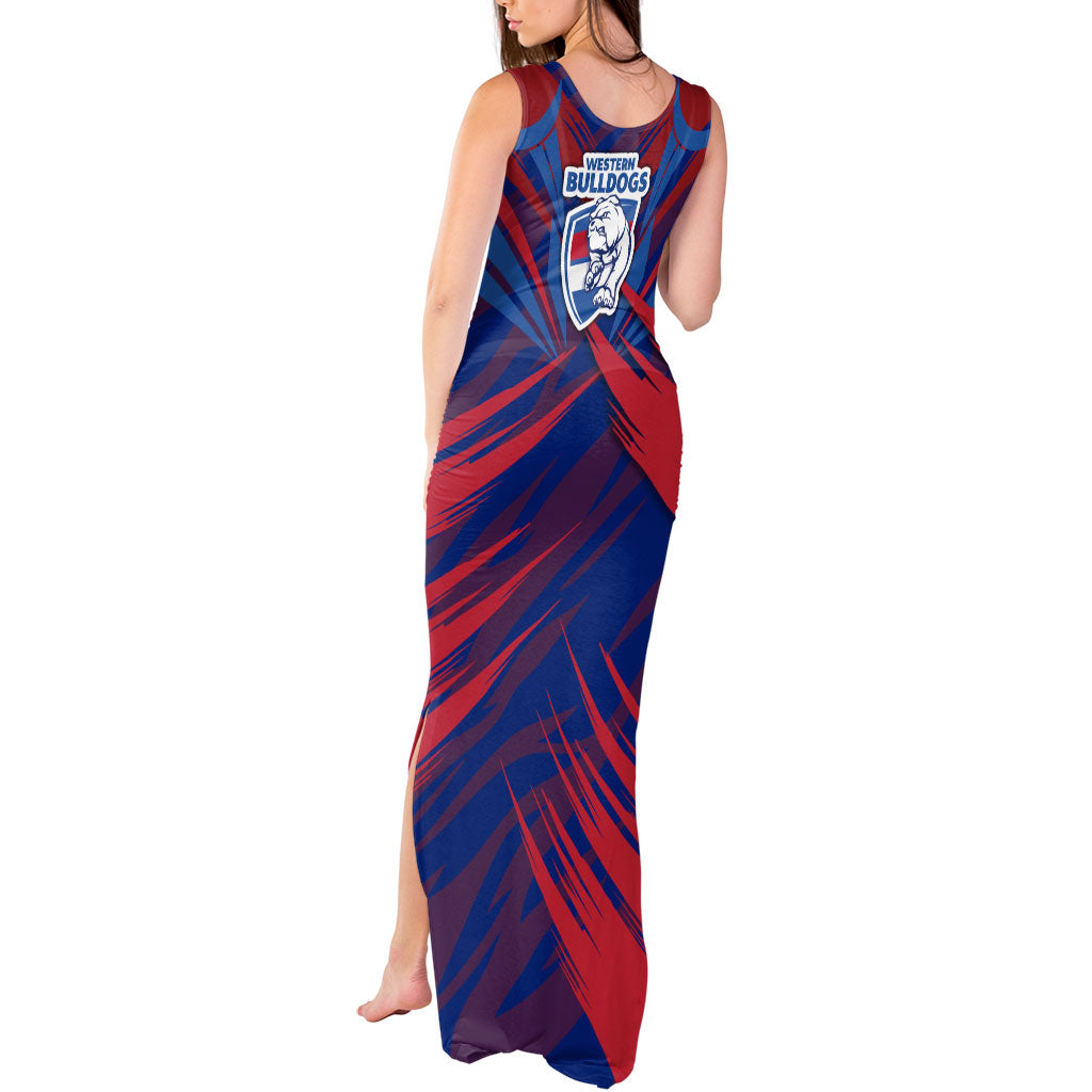 Western Bulldogs Australian Football Tank Maxi Dress Aggressive Bulldog Mascot - Bold Team Colors