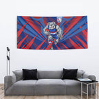 Western Bulldogs Australian Football Tapestry Aggressive Bulldog Mascot - Bold Team Colors