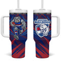 Western Bulldogs Australian Football Tumbler With Handle Aggressive Bulldog Mascot - Bold Team Colors