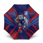 Western Bulldogs Australian Football Umbrella Aggressive Bulldog Mascot - Bold Team Colors