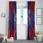 Western Bulldogs Australian Football Window Curtain Aggressive Bulldog Mascot - Bold Team Colors