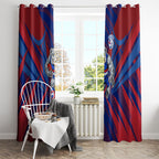 Western Bulldogs Australian Football Window Curtain Aggressive Bulldog Mascot - Bold Team Colors