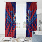 Western Bulldogs Australian Football Window Curtain Aggressive Bulldog Mascot - Bold Team Colors