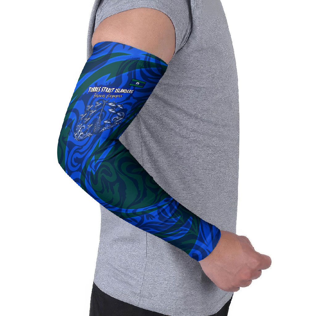 Torres Strait Islanders Forever Voyagers Arm Sleeves Indigenous Australian Tribal Canoe Art
