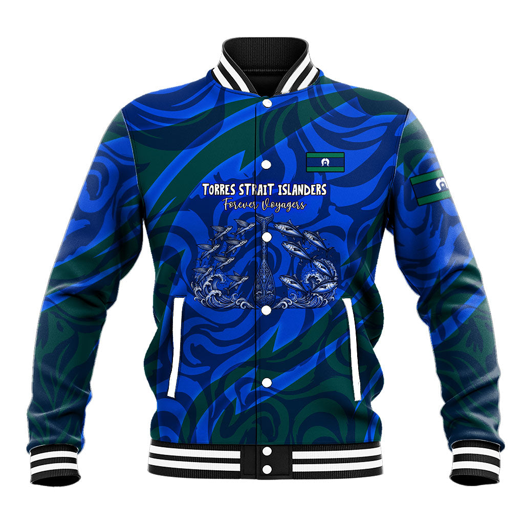 Torres Strait Islanders Forever Voyagers Baseball Jacket Indigenous Australian Tribal Canoe Art