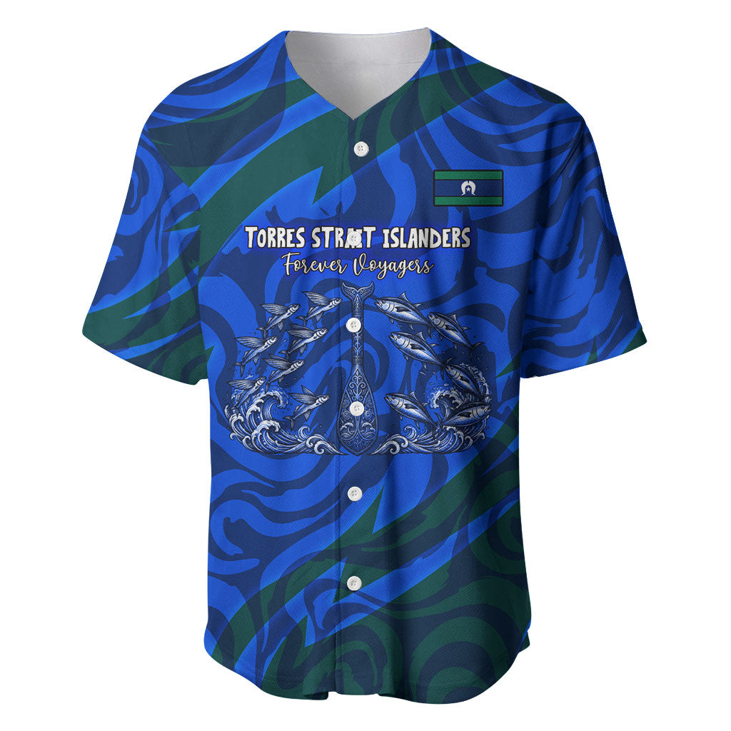 Torres Strait Islanders Forever Voyagers Baseball Jersey Indigenous Australian Tribal Canoe Art