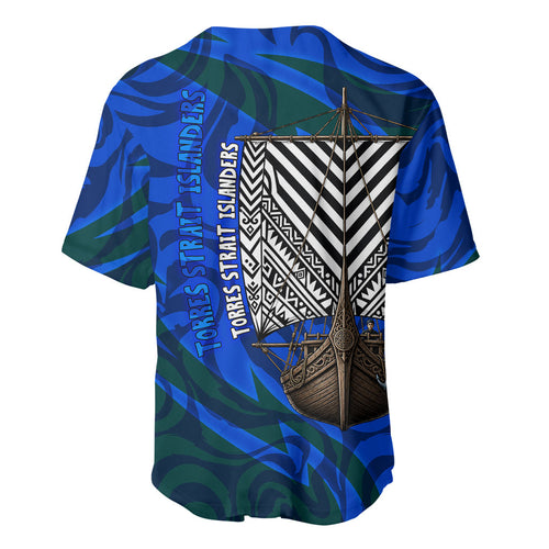 Torres Strait Islanders Forever Voyagers Baseball Jersey Indigenous Australian Tribal Canoe Art