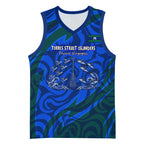 Torres Strait Islanders Forever Voyagers Basketball Jersey Indigenous Australian Tribal Canoe Art