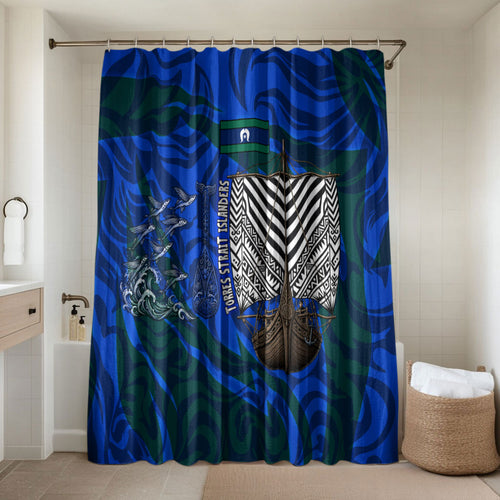 Torres Strait Islanders Forever Voyagers Bathroom Set Indigenous Australian Tribal Canoe Art