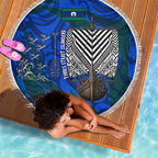 Torres Strait Islanders Forever Voyagers Beach Blanket Indigenous Australian Tribal Canoe Art