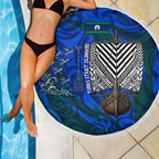 Torres Strait Islanders Forever Voyagers Beach Blanket Indigenous Australian Tribal Canoe Art