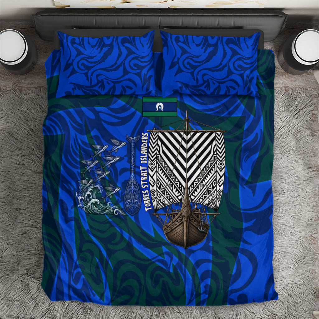 Torres Strait Islanders Forever Voyagers Bedding Set Indigenous Australian Tribal Canoe Art