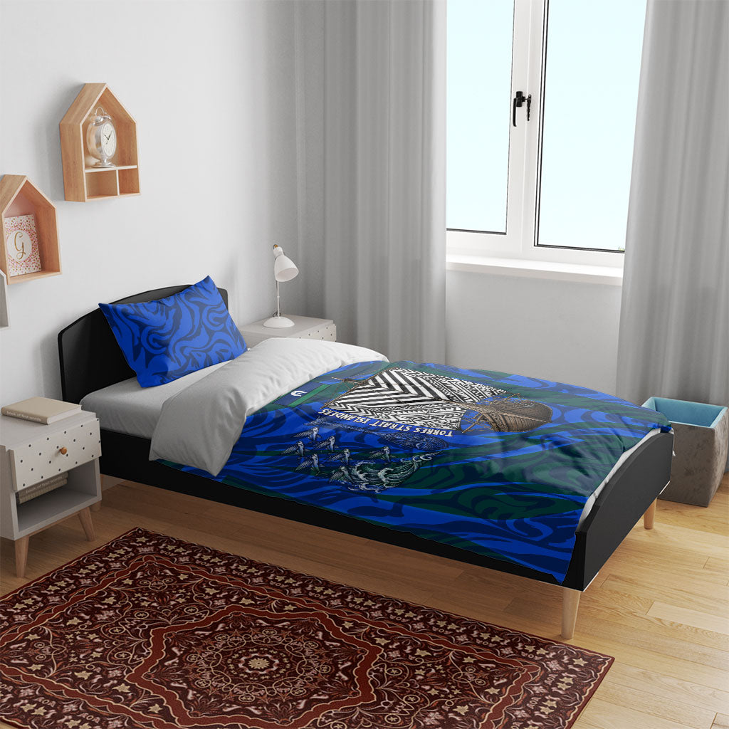 Torres Strait Islanders Forever Voyagers Bedding Set Indigenous Australian Tribal Canoe Art