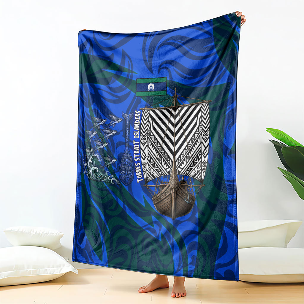Torres Strait Islanders Forever Voyagers Blanket Indigenous Australian Tribal Canoe Art