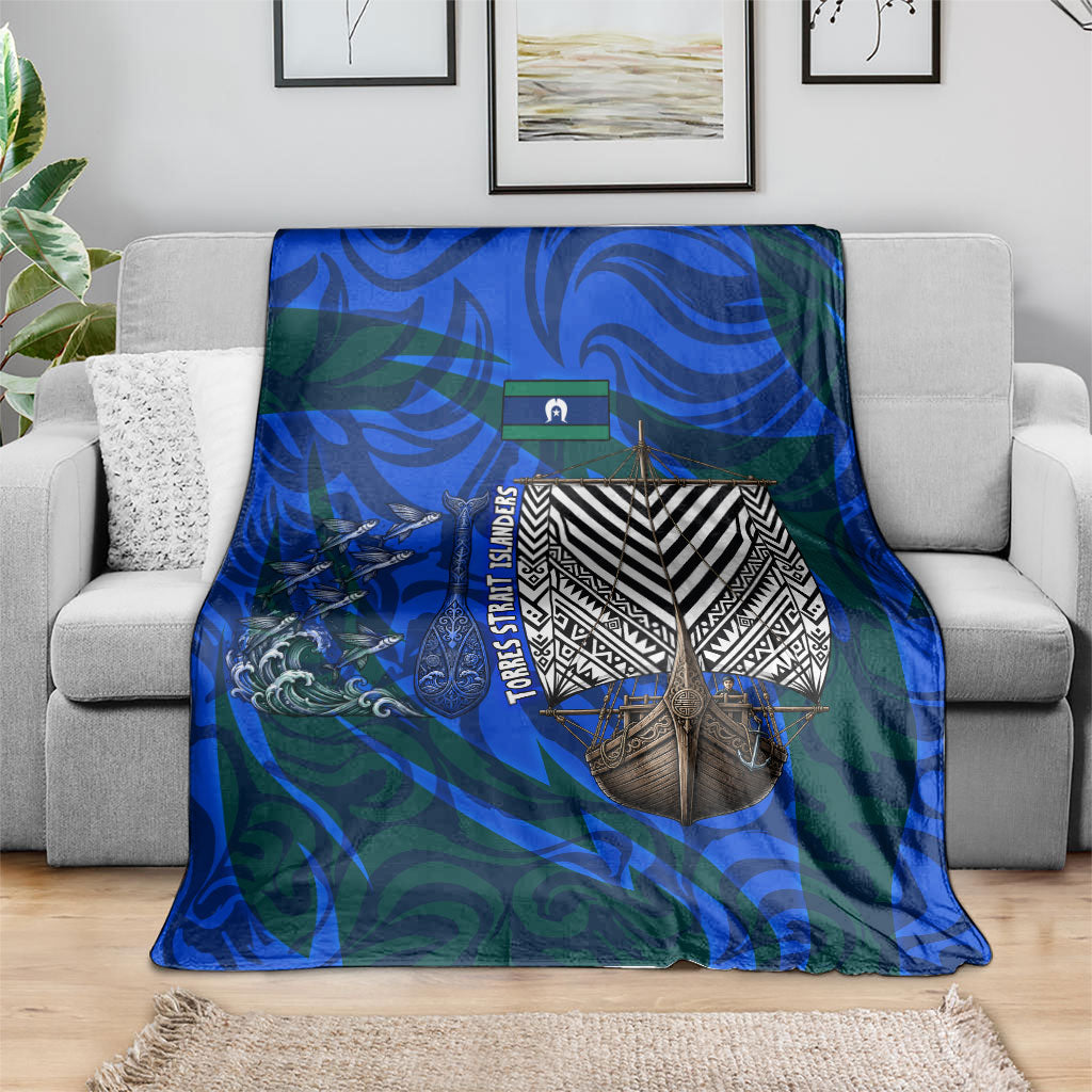 Torres Strait Islanders Forever Voyagers Blanket Indigenous Australian Tribal Canoe Art