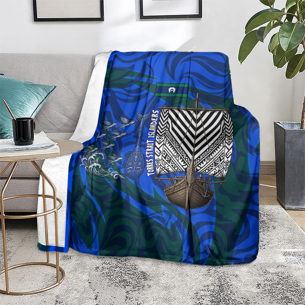 Torres Strait Islanders Forever Voyagers Blanket Indigenous Australian Tribal Canoe Art
