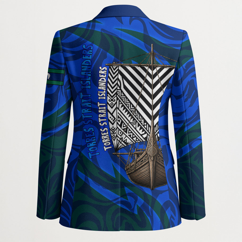 Torres Strait Islanders Forever Voyagers Blazer Indigenous Australian Tribal Canoe Art