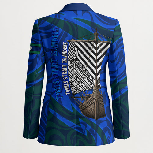 Torres Strait Islanders Forever Voyagers Blazer Indigenous Australian Tribal Canoe Art