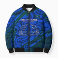 Torres Strait Islanders Forever Voyagers Bomber Puffer Jacket Indigenous Australian Tribal Canoe Art