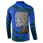 Torres Strait Islanders Forever Voyagers Button Sweatshirt Indigenous Australian Tribal Canoe Art