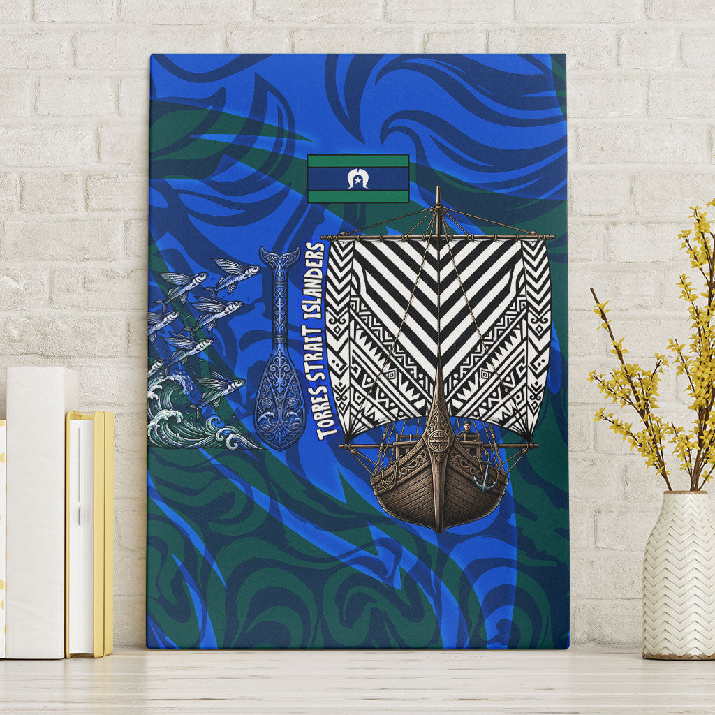 Torres Strait Islanders Forever Voyagers Canvas Wall Art Indigenous Australian Tribal Canoe Art