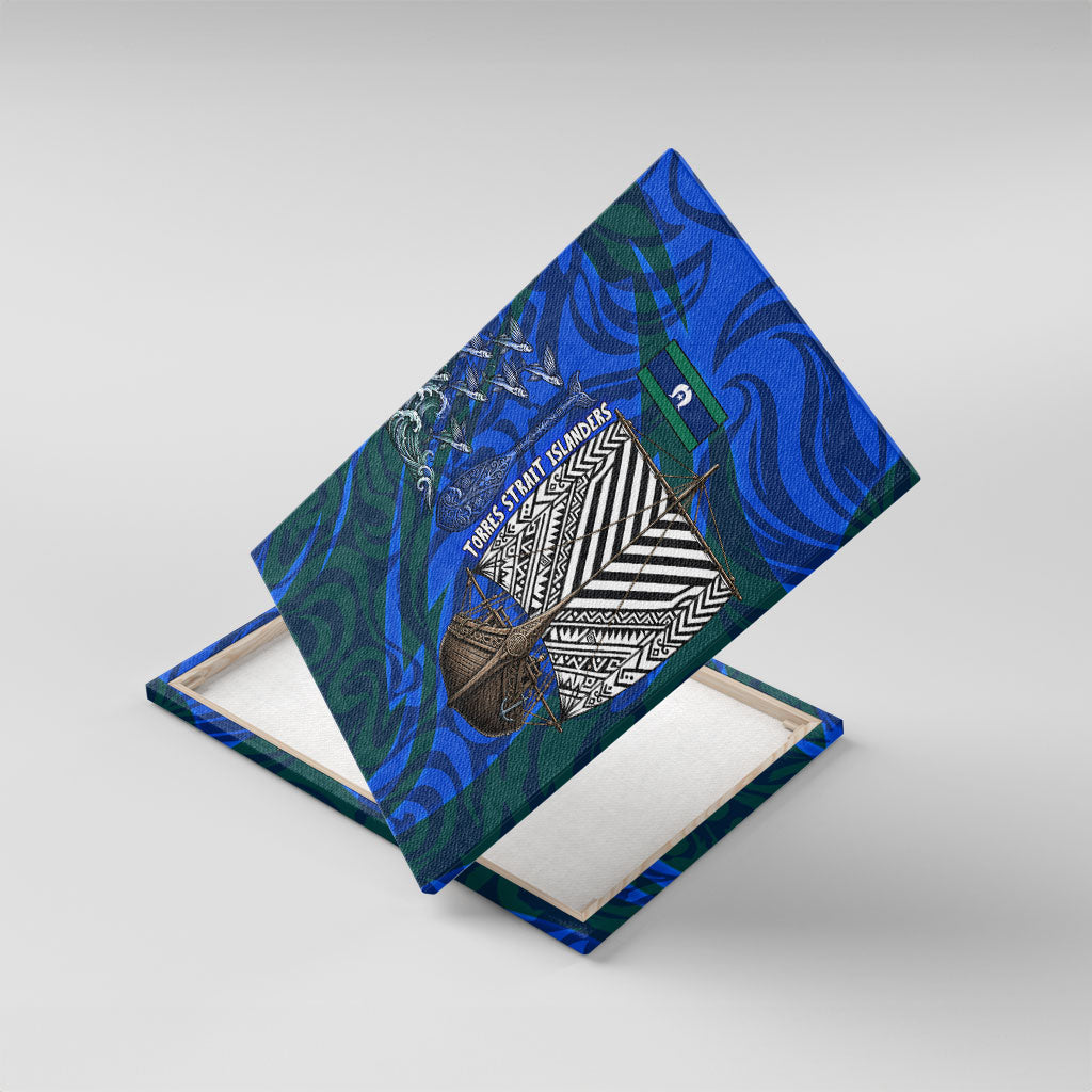 Torres Strait Islanders Forever Voyagers Canvas Wall Art Indigenous Australian Tribal Canoe Art