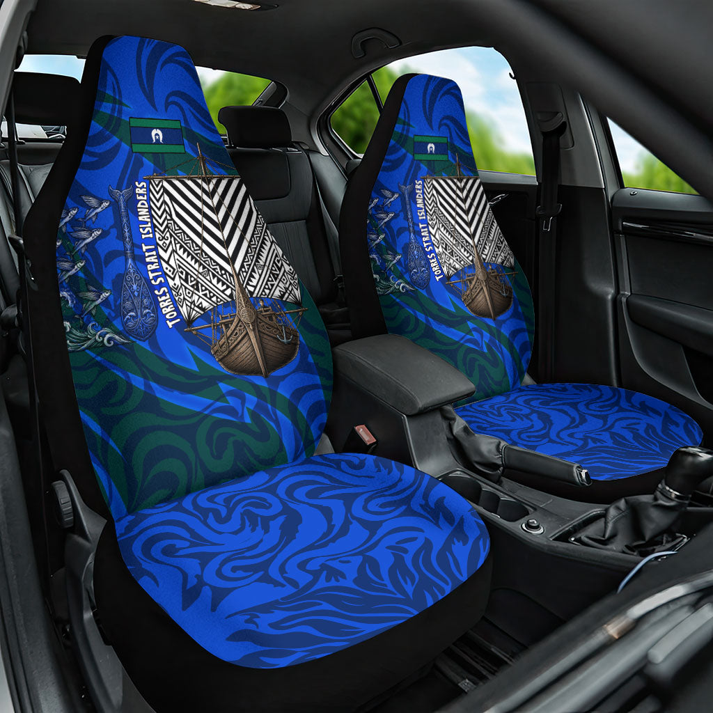 Torres Strait Islanders Forever Voyagers Car Seat Cover Indigenous Australian Tribal Canoe Art