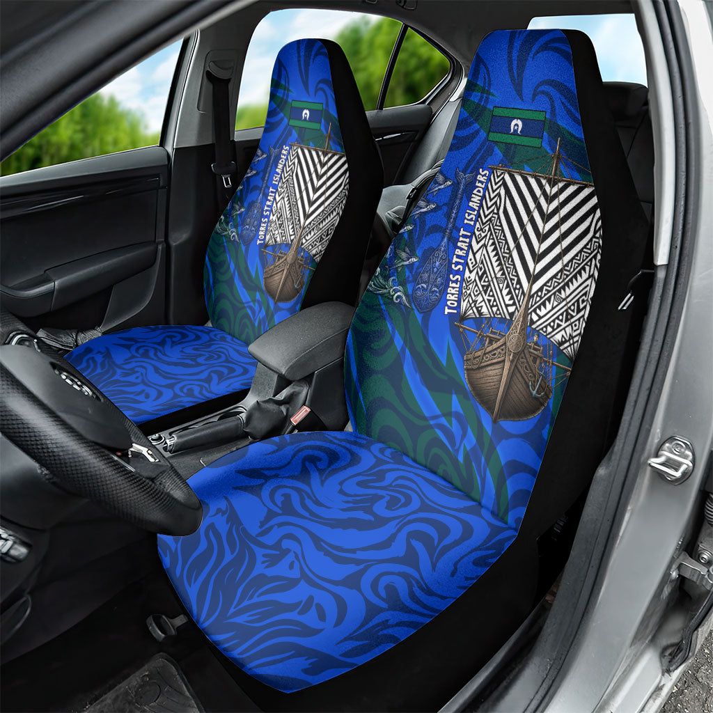 Torres Strait Islanders Forever Voyagers Car Seat Cover Indigenous Australian Tribal Canoe Art