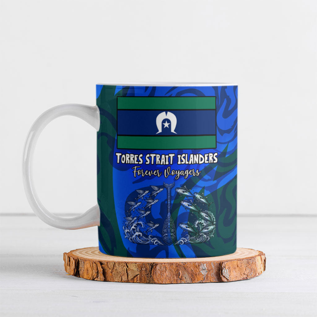 Torres Strait Islanders Forever Voyagers Ceramic Mug Indigenous Australian Tribal Canoe Art
