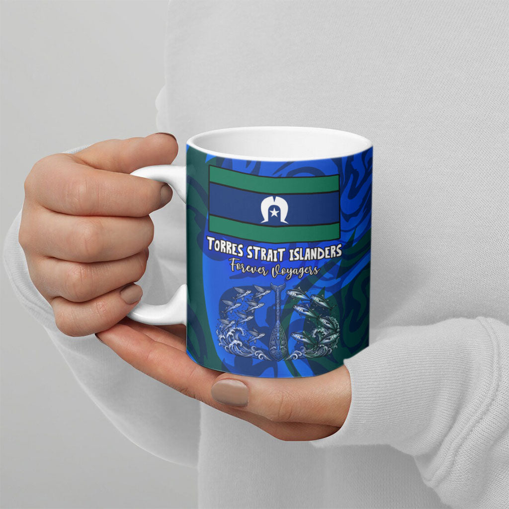 Torres Strait Islanders Forever Voyagers Ceramic Mug Indigenous Australian Tribal Canoe Art