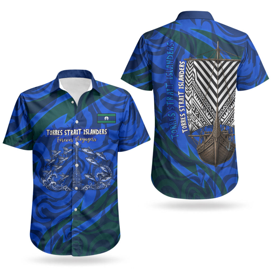 Torres Strait Islanders Forever Voyagers Couples Matching Mermaid Dress and Hawaiian Shirt Indigenous Australian Tribal Canoe Art