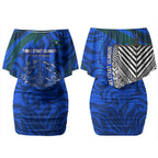 Torres Strait Islanders Forever Voyagers Couples Matching Off Shoulder Short Dress and Long Sleeve Button Shirt Indigenous Australian Tribal Canoe Art