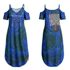 Torres Strait Islanders Forever Voyagers Couples Matching Summer Maxi Dress and Long Sleeve Button Shirt Indigenous Australian Tribal Canoe Art