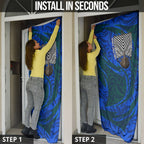 Torres Strait Islanders Forever Voyagers Door Cover Indigenous Australian Tribal Canoe Art