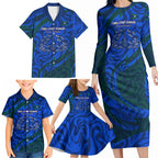 Torres Strait Islanders Forever Voyagers Family Matching Long Sleeve Bodycon Dress and Hawaiian Shirt Indigenous Australian Tribal Canoe Art