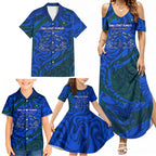 Torres Strait Islanders Forever Voyagers Family Matching Summer Maxi Dress and Hawaiian Shirt Indigenous Australian Tribal Canoe Art