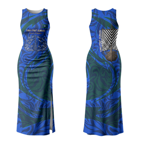 Torres Strait Islanders Forever Voyagers Family Matching Tank Maxi Dress and Hawaiian Shirt Indigenous Australian Tribal Canoe Art