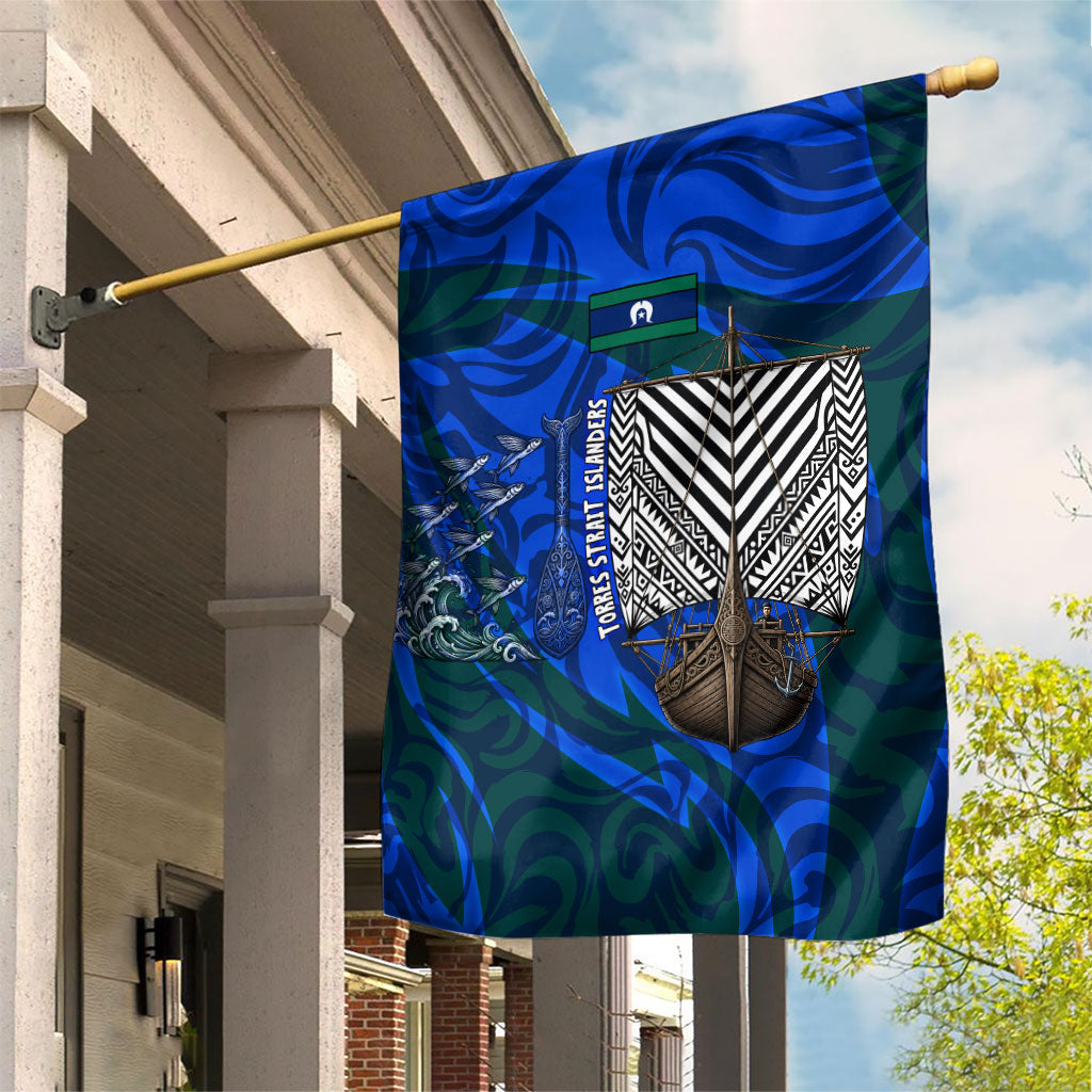 Torres Strait Islanders Forever Voyagers Garden Flag Indigenous Australian Tribal Canoe Art