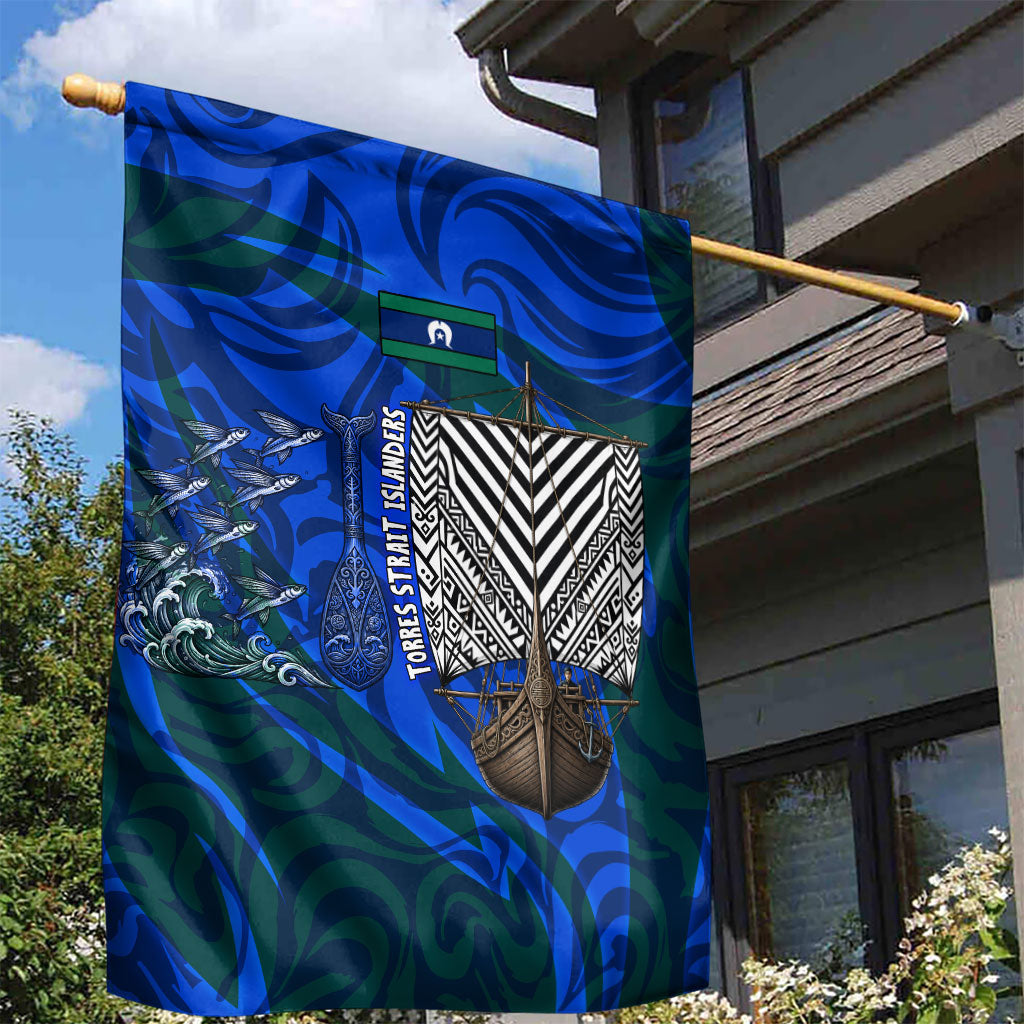 Torres Strait Islanders Forever Voyagers Garden Flag Indigenous Australian Tribal Canoe Art