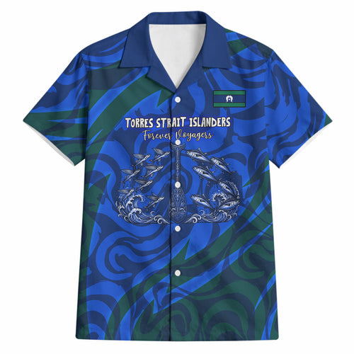 Torres Strait Islanders Forever Voyagers Hawaiian Shirt Indigenous Australian Tribal Canoe Art