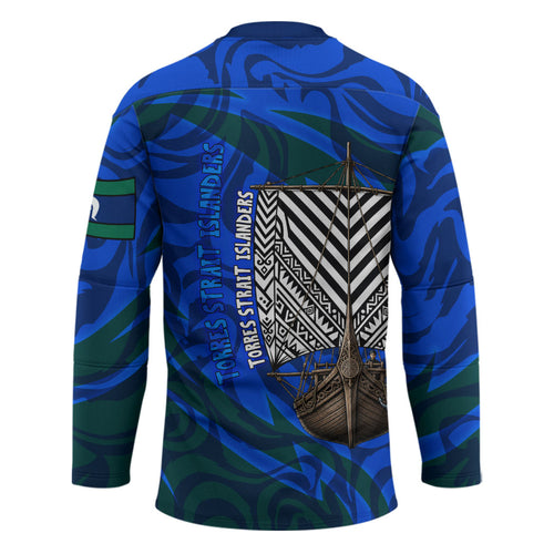Torres Strait Islanders Forever Voyagers Hockey Jersey Indigenous Australian Tribal Canoe Art