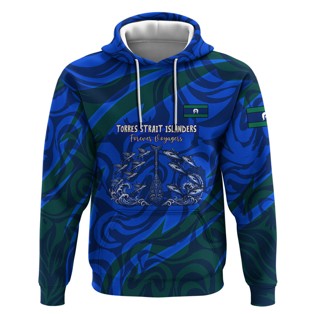 Torres Strait Islanders Forever Voyagers Hoodie Indigenous Australian Tribal Canoe Art