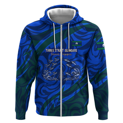 Torres Strait Islanders Forever Voyagers Hoodie Indigenous Australian Tribal Canoe Art