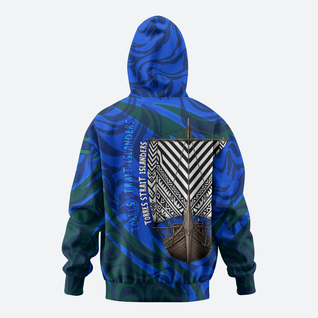 Torres Strait Islanders Forever Voyagers Hoodie Indigenous Australian Tribal Canoe Art