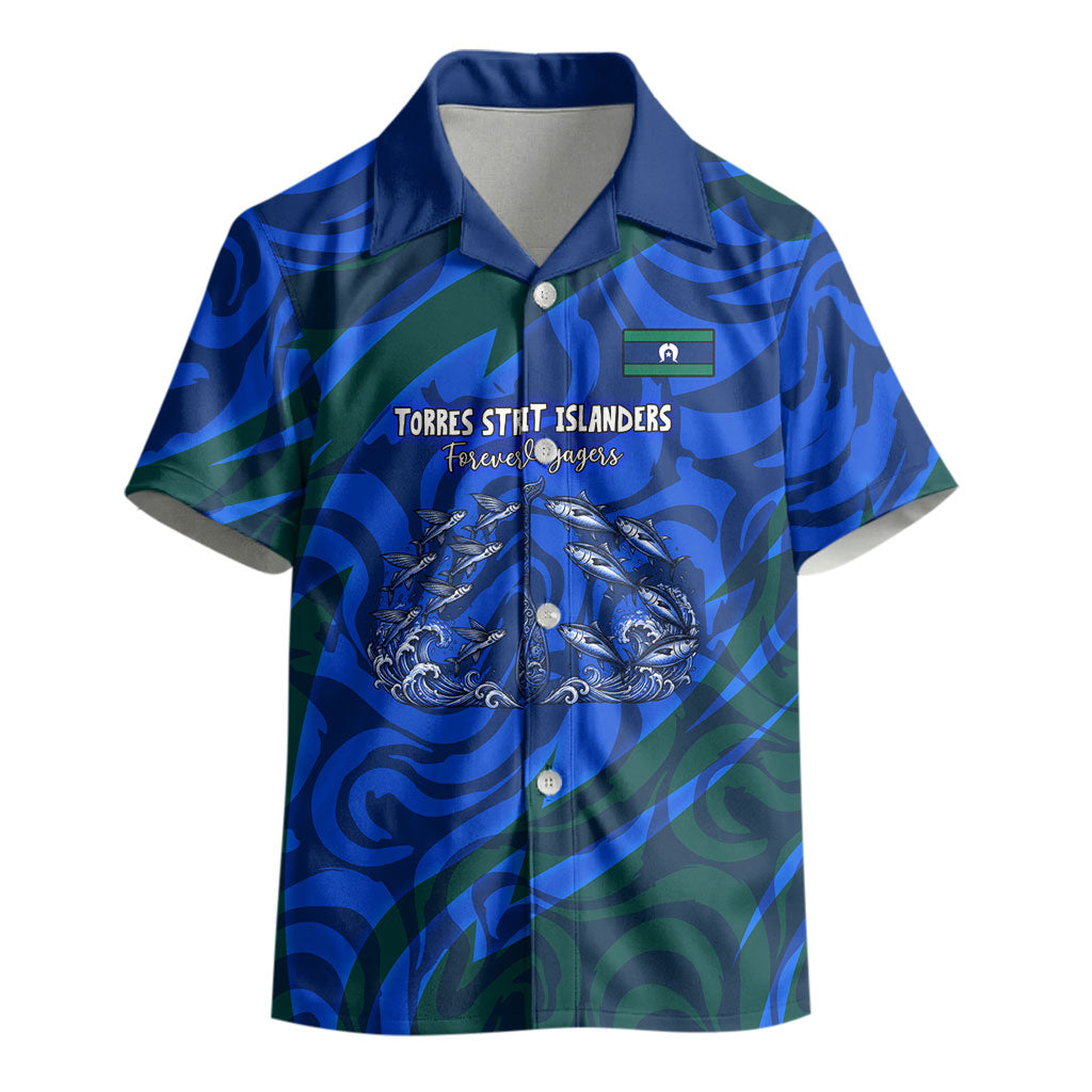 Torres Strait Islanders Forever Voyagers Kid Hawaiian Shirt Indigenous Australian Tribal Canoe Art