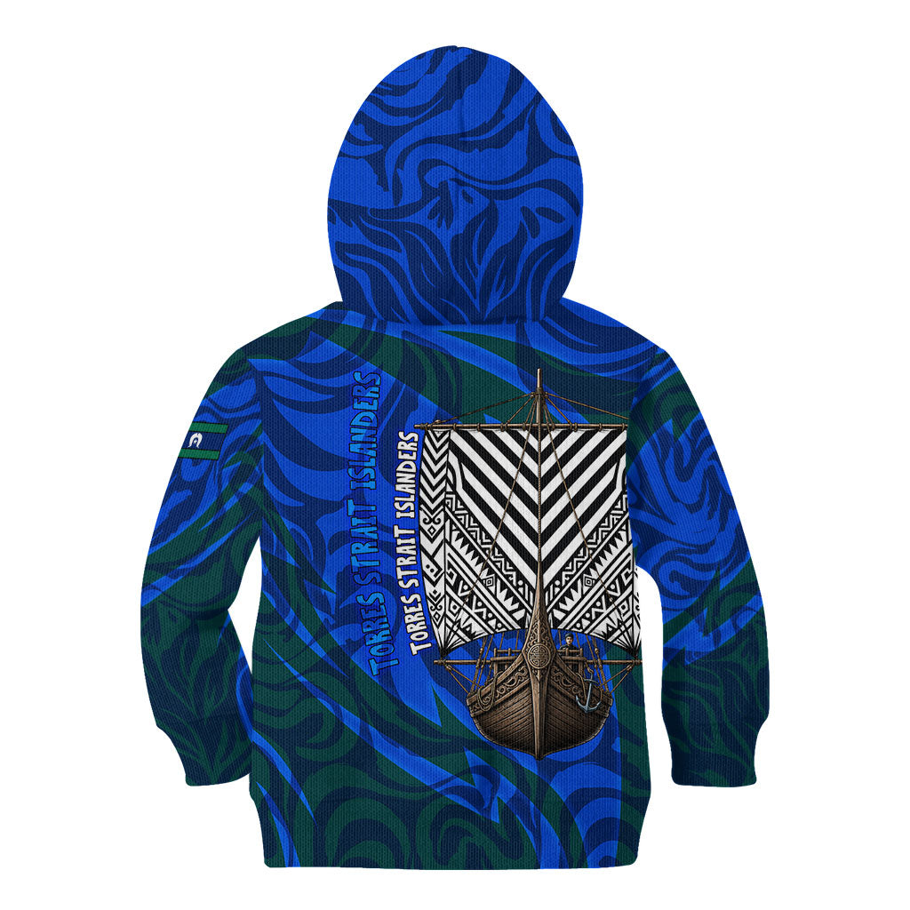 Torres Strait Islanders Forever Voyagers Kid Hoodie Indigenous Australian Tribal Canoe Art