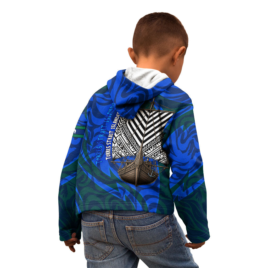 Torres Strait Islanders Forever Voyagers Kid Hoodie Indigenous Australian Tribal Canoe Art